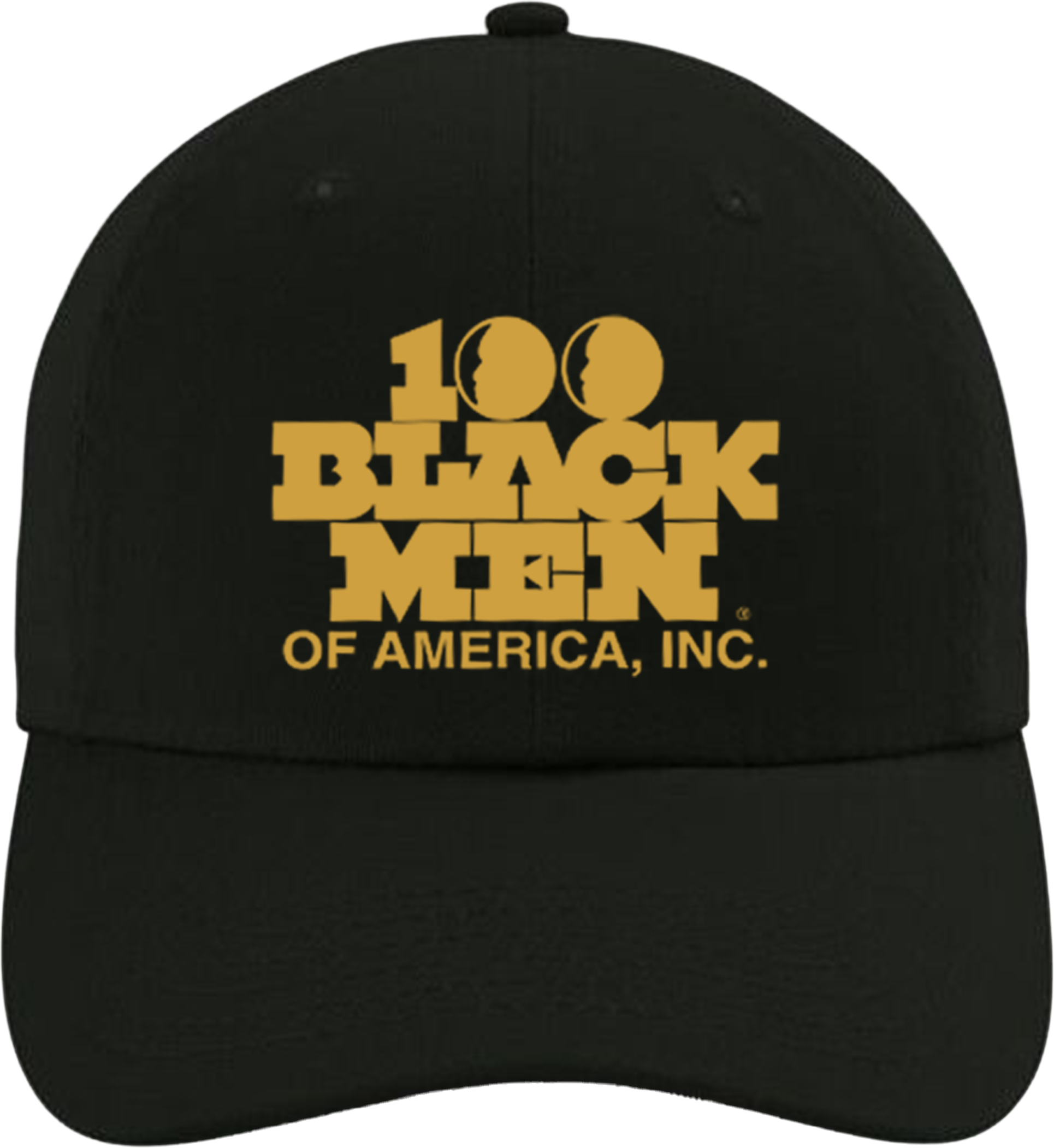 100 Black Men Heritage Cap — Black with Gold Logo